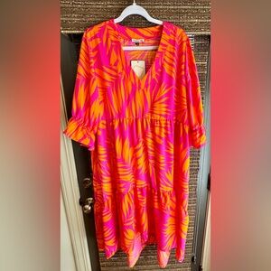 Women’s Dress. Size XL Hot pink and Orange.